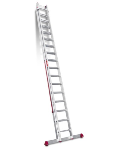 Escalera multiuso de 2 tramos con peldaños cómodos EN1417 16+17 Peldaños