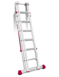 Escalera multiuso de 3 tramos con peldaños cómodos EN1506 5+5+6 Peldaños 2