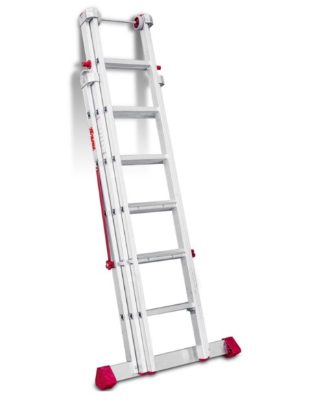 Escalera multiuso de 3 tramos con peldaños cómodos EN1506 5+5+6 Peldaños