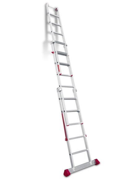 Escalera multiuso de 3 tramos con peldaños cómodos EN1506 5+5+6 Peldaños