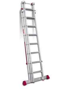 Escalera multiuso de 3 tramos con peldaños cómodos EN1508 7+8+8 Peldaños 2