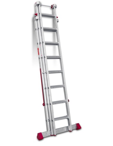 Escalera multiuso de 3 tramos con peldaños cómodos EN1508 7+8+8 Peldaños