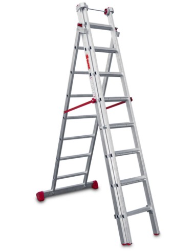 Escalera multiuso de 3 tramos con peldaños cómodos EN1508 7+8+8 Peldaños
