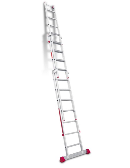 Escalera multiuso de 3 tramos con peldaños cómodos EN1508 7+8+8 Peldaños