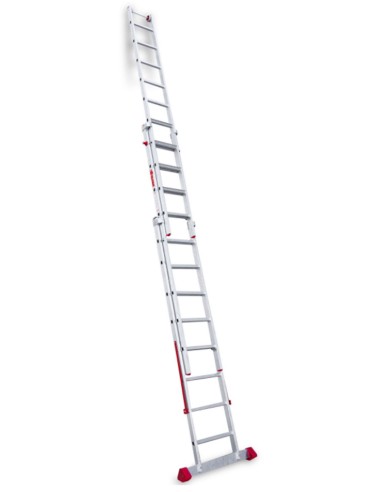 Escalera multiuso de 3 tramos con peldaños cómodos EN1510 9+10+10 Peldaños