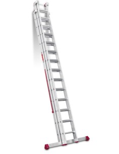 Escalera multiuso de 3 tramos con peldaños cómodos EN1514 13+14+14 Peldaños 2