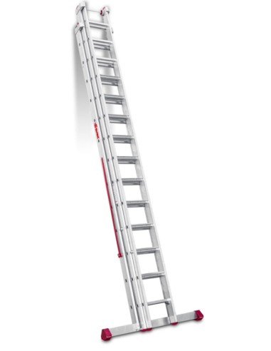 Escalera multiuso de 3 tramos con peldaños cómodos EN1514 13+14+14 Peldaños