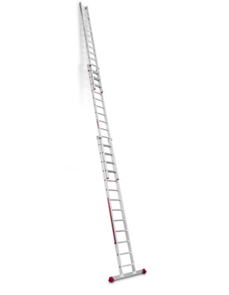 Escalera multiuso de 3 tramos con peldaños cómodos EN1514 13+14+14 Peldaños