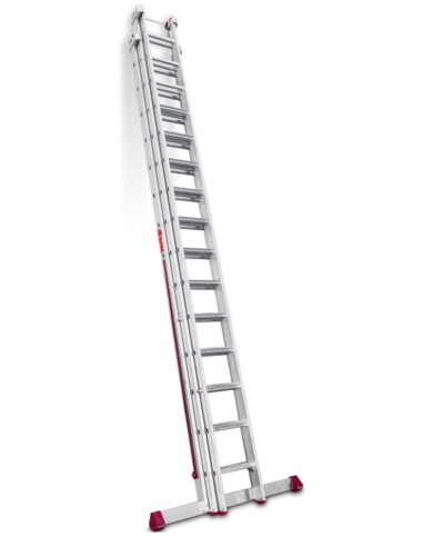 Escalera multiuso de 3 tramos con peldaños cómodos EN1515 14+15+15 Peldaños