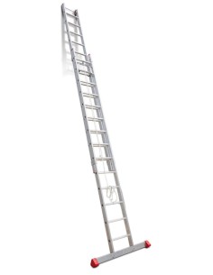 Escalera de aluminio extensible con cuerda EN219 19+19 Peldaños