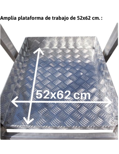 Escalera de almacén con plataforma y ruedas  SMT70  3 Peldaños