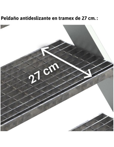 Escalera para entreplantas y altillos | Tramex | Inclinación 45º SG-T-05 5 Peldaños
