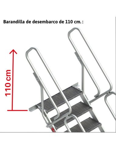 Escalera para entreplantas y altillos | Tramex | Inclinación 45º SG-T-06 6 Peldaños