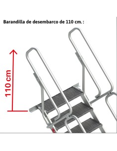 Escalera para entreplantas y altillos | Tramex | Inclinación 45º SG-T-08 8 Peldaños 2