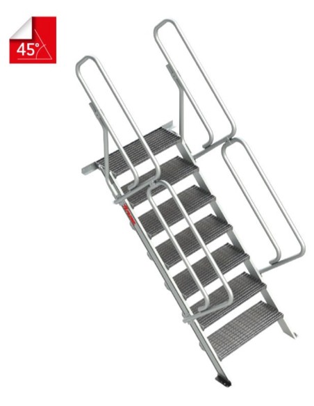 Escalera para entreplantas y altillos | Tramex | Inclinación 45º SG-T-10 10 Peldaños