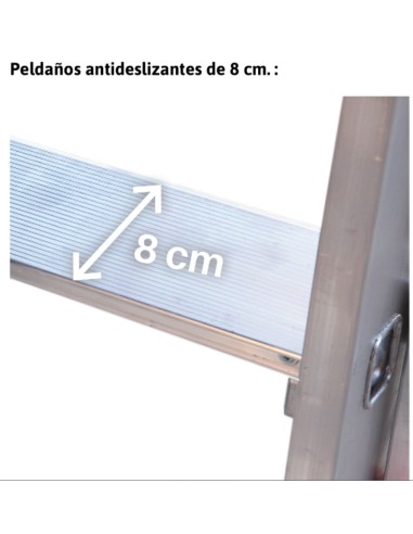 Plataforma de trabajo plegable para uso profesional PLA3 3 Peldaño