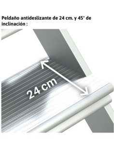 Escalera con plataforma y cuatro ruedas | Inclinación de 45º SY45-12 12 Peldaños 2