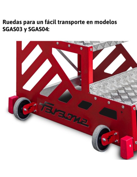 Taburete profesional para la industria SGAS01 1 Peldaño