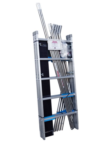 Andamio de aluminio con ruedas y plataforma de 140x60 cm.  PACK-140- 1 Y 2