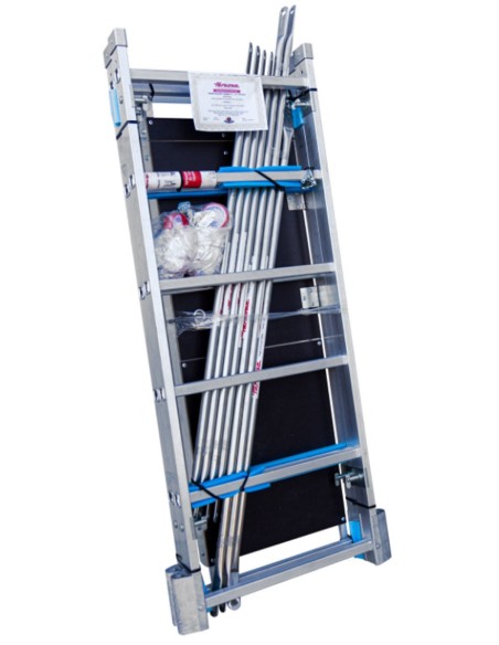 Andamio de aluminio con ruedas y plataforma de 140x60 cm. PACK-140- 1 -2 y 3