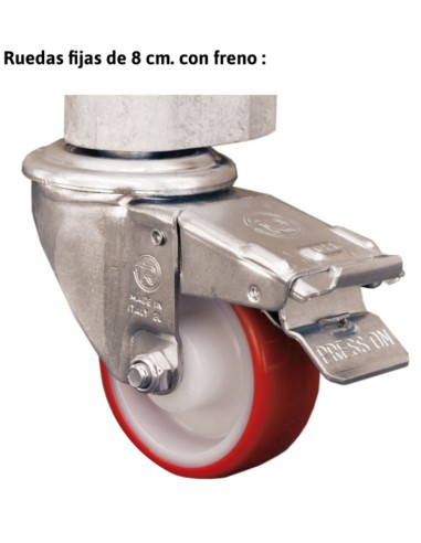 Andamio de aluminio con ruedas y plataforma de 140x60 cm. PACK-140- 1 -2 y 3