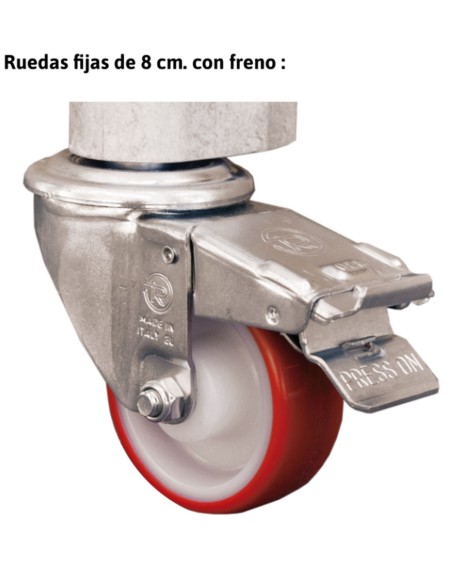 Andamio de aluminio con ruedas y plataforma de 140x60 cm. PACK-140- 1 -2 y 3