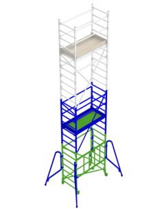 Andamio de aluminio con ruedas y plataforma de 160x80 cm  PACK-160-1-2. 2