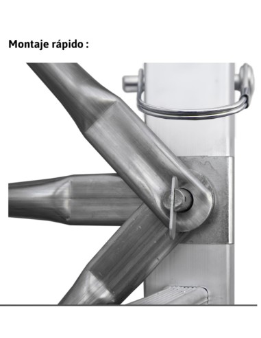 Andamio de aluminio con ruedas y plataforma de 140x60 cm. PACK-160- 1 -2 y 3