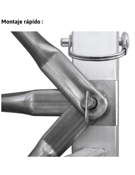 Andamio de aluminio con ruedas y plataforma de 180x105 cm. PACK 180-1 - 2 y 4