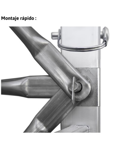 Andamio de aluminio con ruedas y plataforma de 180x105 cm. PACK 180- 1 - 2 - 3 y 4