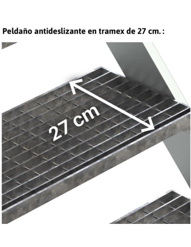 Escalera con plataforma y cuatro ruedas | TRAMEX SY-T07 7 Peldaños