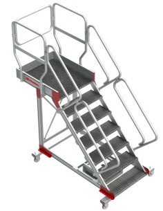 Escalera con voladizo. Tramex| Inclinación de 45º SB-T-05 5 Peldaños