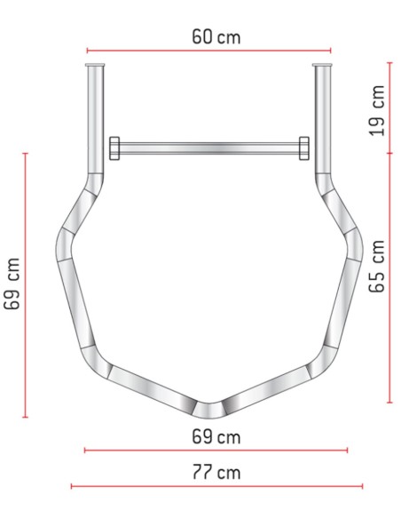 Escalera vertical de seguridad con jaula de protección SVS544