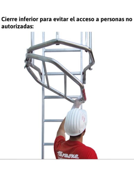 Escalera vertical de seguridad con jaula de protección SVS852