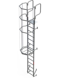 Escalera vertical de seguridad con jaula de protección SVS992