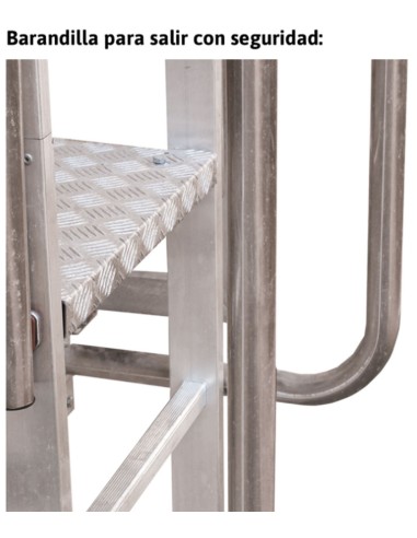 Escalera vertical de seguridad sin jaula de protección SVS0-124