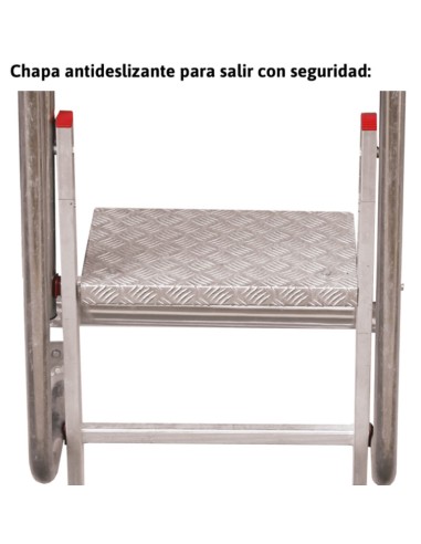 Escalera vertical de seguridad sin jaula de protección SVS0-124