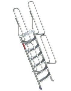 Escalera de aluminio fija para entreplantas y altillos | Inclinación 60º 15 Peldaños SG60-15