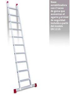 Escalera de apoyo con peldaños anchos EN1110 10 Peldaños