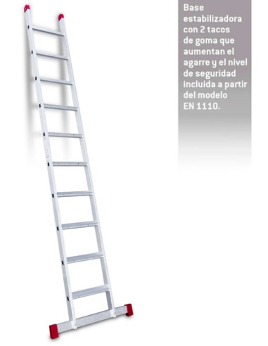 Escalera de apoyo con peldaños anchos EN1110 10 Peldaños