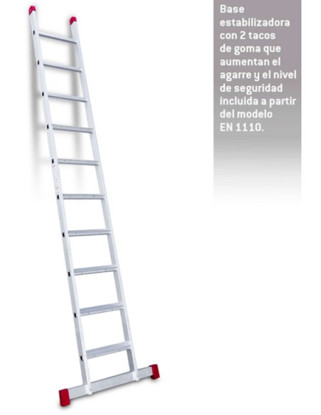 Escalera de apoyo con peldaños anchos EN1110 10 Peldaños