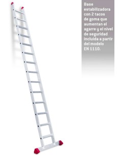 Escalera de apoyo con peldaños anchos EN1114 14 Peldaños