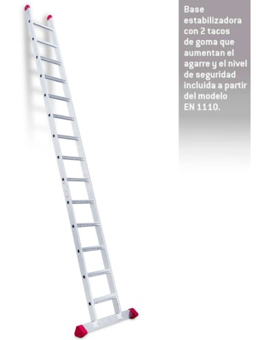 Escalera de apoyo con peldaños anchos EN1114 14 Peldaños