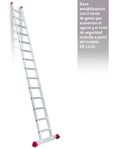 Escalera de apoyo con peldaños anchos EN1114 14 Peldaños