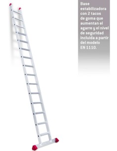 Escalera de apoyo con peldaños anchos EN1115 15 Peldaños