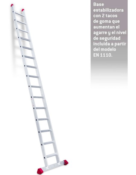 Escalera de apoyo con peldaños anchos EN1115 15 Peldaños