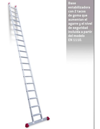 Escalera de apoyo con peldaños anchos EN1119 19 Peldaños