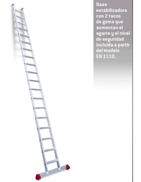 Escalera de apoyo con peldaños anchos EN1119 19 Peldaños