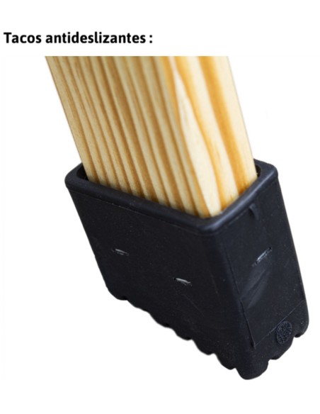 Escalera doble subida de madera barnizada LDB08 8+8 Peldaños