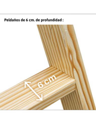 Escalera doble subida de madera barnizada LDB010 10+10 Peldaños